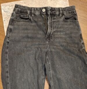American Eagle 4 Charcoal Denim Jeans Black Straight